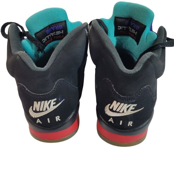 Air Jordan 5 Retro Grapes Black Purple Teal Red Boys Sneakers Size 5Y Nike Air - Picture 4 of 10